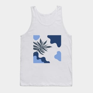 Diseño Abstracto en Azul Tank Top